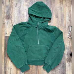 Lululemon Scuba Oversized Half-Zip Hoodie in Everglades Green, Size M/L